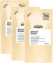 Kit 3 Refis Shampoo Absolut Repair Gold 240ml - Loreal
