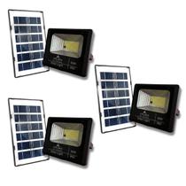 Kit 3 Refletor 50W Economia Energia Solar Leds Iluminação Externa