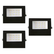 Kit 3 Refletor Elétrico Led 50w Externo Holofote Jardim Bivolt Branco Frio