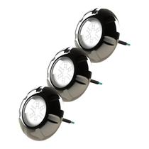 Kit 3 Refletor Inox Led RGB 9W Piscina Luxpool Com Cabo 10M