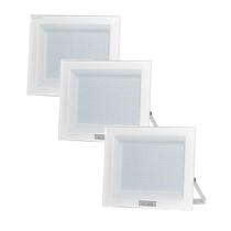 Kit 3 Refletor Led 100w Externo Prova D'água Branco Taschibra Bivolt