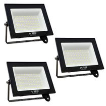 Kit 3 Refletor Led 100w Holofote Branco Frio 6500k IP67 Bivolt VRS Lighting