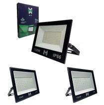 Kit 3 Refletor Led 150w Holofote Prova D'água Frio (6500K)