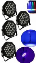 Kit 3 Refletor LED RGB 36 DMX Strobo Bivolt