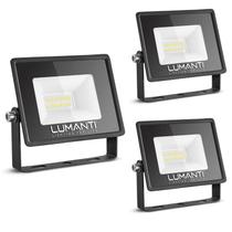 KIT 3 Refletor LED Start 30w IP66 Prova D' Água Luz Verde