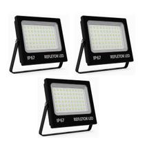 Kit 3 Refletor Super LED 200W Prova DÁgua Holofote Verde