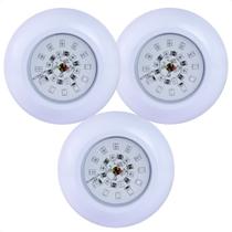 Kit 3 Refletores HIDRALUX MINI Led 18w RGB ABS