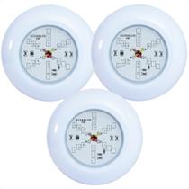 Kit 3 Refletores Led 6w RGB ABS para Iluminação Piscina