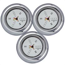 Kit 3 Refletores Led 9w RGB Inox Iluminação Piscina