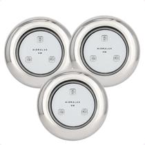 Kit 3 Refletores Led 9w RGB Inox S para Iluminação Piscina