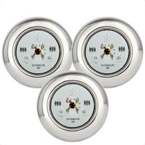 Kit 3 Refletores Led 9w RGB Inox S para Iluminação Piscina