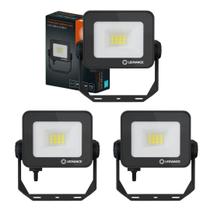 Kit 3 Refletores Led Floodlight Compact Core 10w 5000k Ip65 Ledvance Osram