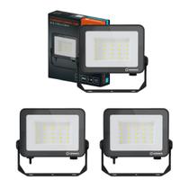 Kit 3 Refletores Led Floodlight Compact Core 30w 5000k Ip65 Ledvance Osram