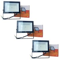 Kit 3 Refletores Led Philips Pila 50w Ip65 Holofote 6500k Kit 3 Refletores Led Philips Pila 50w Ip65 Holofote 6500k