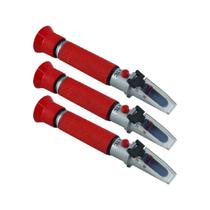 Kit 3 Refratômetro Óptico Veterinário Faixa 2 A 4g/dl Patologia Animais Rtv-50atc Portátil Instrutherm Com Estojo