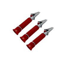 Kit 3 Refratômetro Salinidade Faixa 0 A 100% Sal Baixa Concentração Rts-101atc Portátil Instrutherm Com Estojo