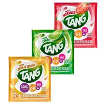 Kit 3 Refresco Suco Em Pó Tang Morango Limão Laranja Docinha 3 unidades 18g Kit 3 Refresco Suco Em Pó Tang Morango Limão Laranja Docinha 3 unidades 18g