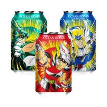 Kit 3 Refrigerante Ocean Bomb Lata 330 ml Os Cavaleiros do Zodíaco