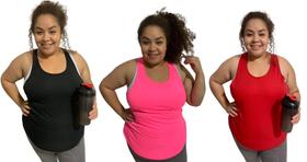 Kit 3 Regata Feminina Nadador Fitness Academia Plus Size