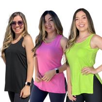 Kit 3 Regata Feminina Sobre Legging Longa Tapa Bumbum Academia Kit 3 Regata Feminina Sobre Legging Longa Tapa Bumbum Academia