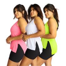 Kit 3 Regata Feminina Sobre Legging tapa Bumbum Academia Fitnesse Treino Kit 3 Regata Feminina Sobre Legging tapa Bumbum Academia Fitnesse Treino