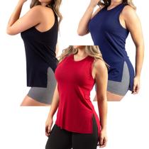Kit 3 Regata longa para academia leve e pratica para o dia a dia feminina
