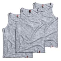 Kit 3 Regata Masculina Básica Camiseta 100% Algodão Premium