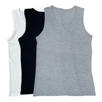 Kit 3 Regata Masculina Básica ribana Canelada - ESTILO AMERICANO Kit 3 Regata Masculina Básica ribana Canelada - ESTILO AMERICANO