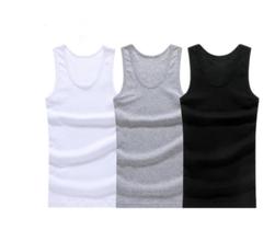 Kit 3 Regata Masculina Básica ribana Canelada Fit Fitness Kit 3 Regata Masculina Básica ribana Canelada Fit Fitness