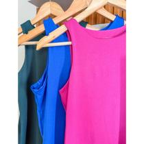 KIT 3 Regatas Casual Basica Suplex Duplo Blusa Feminina Blogueira Tendencia