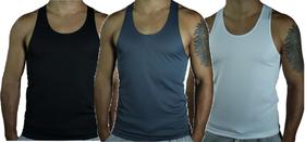 Kit 3 Regatas Cavadas Nadador Academia Musculação Revenda Kit 3 Regatas Cavadas Nadador Academia Musculação Revenda