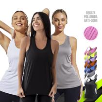 Kit 3 Regatas Dry Malha Fria Poliamida Femininas 660