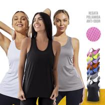 Kit 3 Regatas Dry Malha Fria Poliamida Femininas 660 Kit 3 Regatas Dry Malha Fria Poliamida Femininas 660