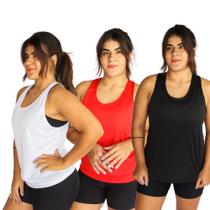 Kit 3 Regatas Femininas Fitness Academia Sport - swg