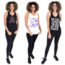 Kit 3 Regatas Insanity Fitness Fine + Fest + World Kit 3 Regatas Insanity Fitness Fine + Fest + World