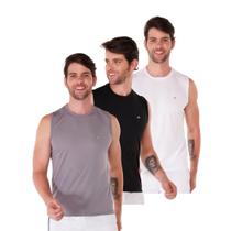 Kit 3 Regatas Machão Masculina Academia Fitness