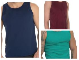 Kit 3 Regatas Masculina Malha Fria