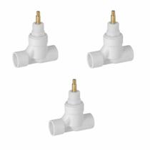 Kit 3 Registro Basetec PVC Cerâmico 1/2 Volta - Docol Kit 3 Registro Basetec PVC Cerâmico 1/2 Volta - Docol