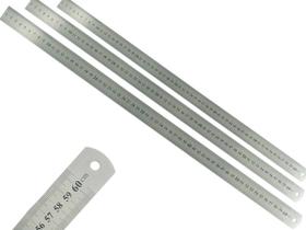 Kit 3 Régua Metal Inoxidável Marcação De Baixo Relevo Uso Escolar Escritório Engenheiro Profissional 60 cm Kit 3 Régua Metal Inoxidável Marcação De Baixo Relevo Uso Escolar Escritório Engenheiro Profissional 60 cm