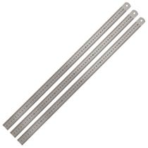 KIT 3 Réguas Escala De Aço Inox Dupla Graduação 60cm x ( 24") x 25,4mm (1") x 0.4mm KIT 3 Réguas Escala De Aço Inox Dupla Graduação 60cm x ( 24") x 25,4mm (1") x 0.4mm