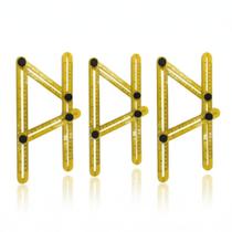 Kit 3 Réguas Esquadro Multi Ângulo Medidor 5213 Titanium Kit 3 Réguas Esquadro Multi Ângulo Medidor 5213 Titanium