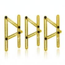 Kit 3 Réguas Esquadro Multi Ângulo Medidor 5213 Titanium