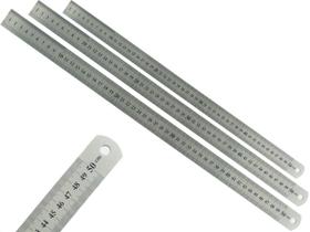 Kit 3 Réguas Metal Inoxidável Marcação De Baixo Relevo Uso Escolar Escritório Engenheiro Profissional 50 cm Kit 3 Réguas Metal Inoxidável Marcação De Baixo Relevo Uso Escolar Escritório Engenheiro Profissional 50 cm