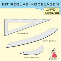 Kit 3 Réguas Modelagem Acrilico Patchwork Scrapbook Fenix