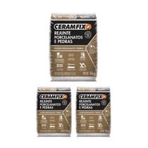 Kit 3 Rejunte Porcelanatos E Pedras Camurca 1kg Ceramfix Kit 3 Rejunte Porcelanatos E Pedras Camurca 1kg Ceramfix