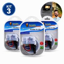 KIT 3 Relé Fotocélula Qualitronix QR51 Bivolt para Controle de Iluminação Automático KIT 3 Relé Fotocélula Qualitronix QR51 Bivolt para Controle de Iluminação Automático