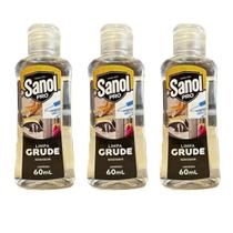 Kit 3 Removedor de Cola Sanol Portátil Limpa Grude Tinta Maquiagem Tira Adesivo Resíduos Plástico
