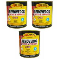 Kit 3 Removedor De Tinta Verniz Textura Pastoso Allchem 900g Kit 3 Removedor De Tinta Verniz Textura Pastoso Allchem 900g