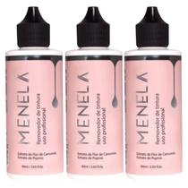 Kit 3 Removedor De Tintura Para Uso Profissional 60ml Menela Kit 3 Removedor De Tintura Para Uso Profissional 60ml Menela