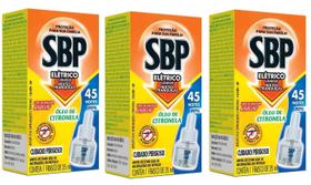 Kit 3 Repelente Elétrico Líquido Refil SBP 35ml 45 Noites